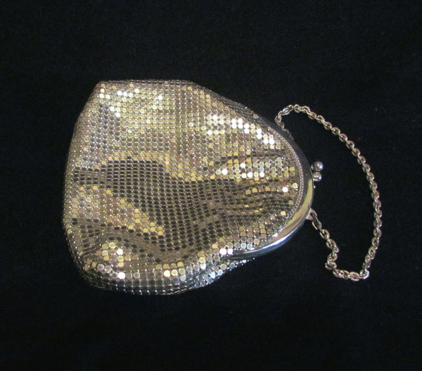 Silver Mesh Whiting & Davis Purse Formal Wedding Bridal Handbag Excellent Condition