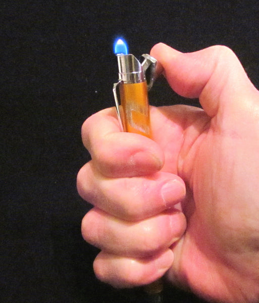 Pen Style Lighter USA Gold Silver Accents Working Butane Lighter