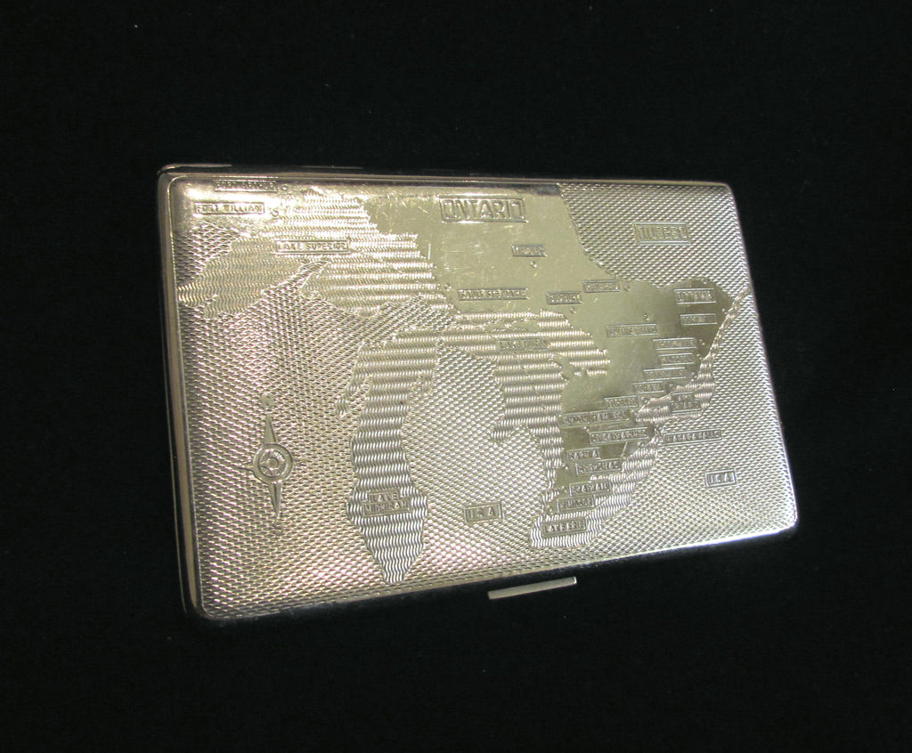 har bro cigarette case VINTAGE HAR-BRO GOLD TONE MAP OF BRITISH ISLES MADE IN ENGLAND Antiques Atlas - Vintage 1940's