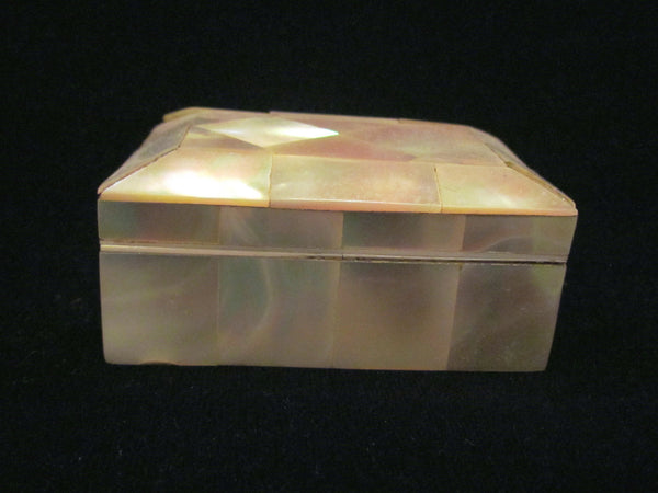 Vintage Mother Of Pearl Box Small Trinket Box 1930s Tiny Jewelry Box