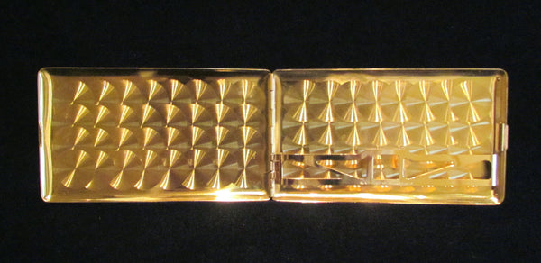 Gold Elgin Cigarette Case And Matching Working Lighter Excellent Condition