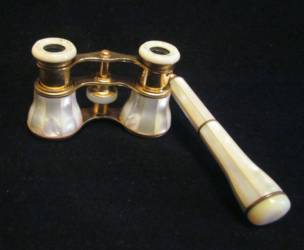 Antique Paris Opera Glasses 1800's Mother Of Pearl Binoculars Theater Glasses Badere