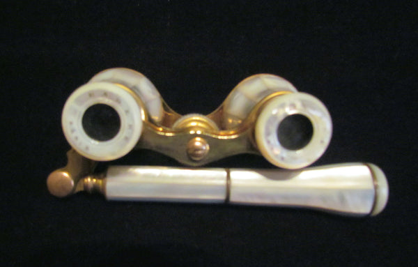 Antique Paris Opera Glasses 1800's Mother Of Pearl Binoculars Theater Glasses Badere