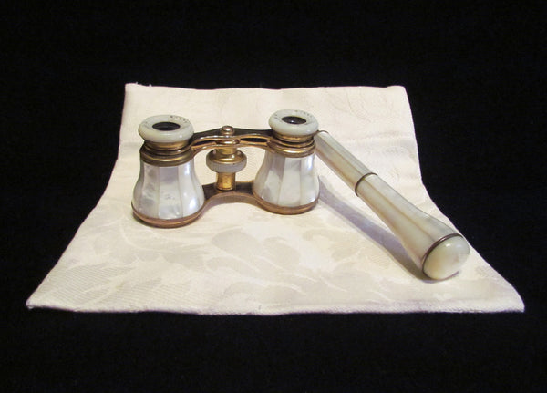 Antique Paris Opera Glasses 1800's Mother Of Pearl Binoculars Theater Glasses Badere