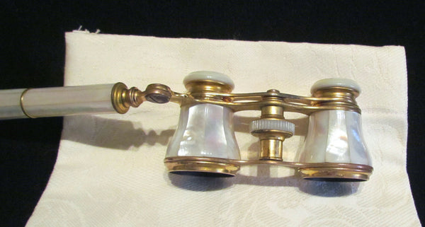 Antique Paris Opera Glasses 1800's Mother Of Pearl Binoculars Theater Glasses Badere