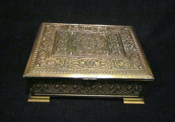 Vintage Cigarette Box Dispenser 1940's Japan Brass Tabletop Cigarette Case