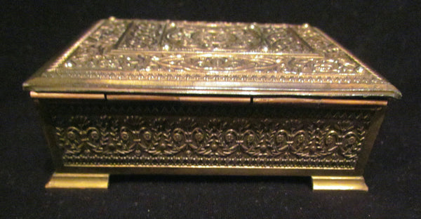 Vintage Cigarette Box Dispenser 1940's Japan Brass Tabletop Cigarette Case