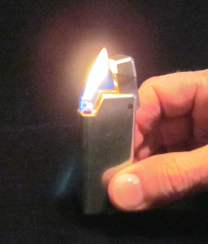 Crown Trench Lighter 1940's Outdoor Cigar Pipe Cigarette Working Silver Pocket Lighter