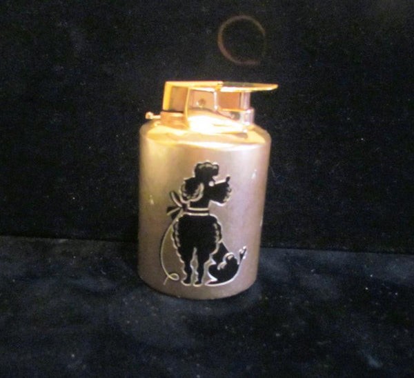 1950s Poodle Lighter Varaflame Dog Table Lighter Gold Working