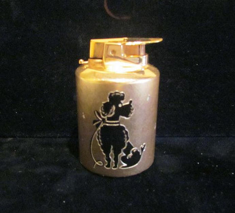 1950s Poodle Lighter Varaflame Dog Table Lighter Gold Working