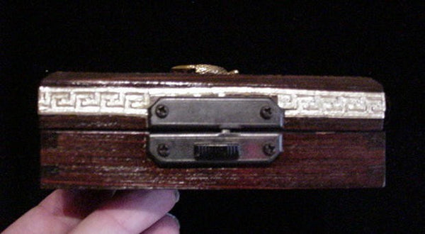Steampunk Handmade Wooden Jewelry Trinket Box OOAK Lizard Gift Box