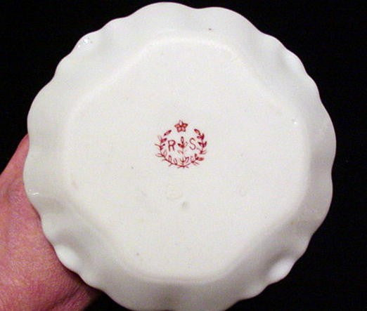 Victorian RS Hatpin Holder Vintage Stickpin Holder Porcelain Hat Pin Holder Ring Dish