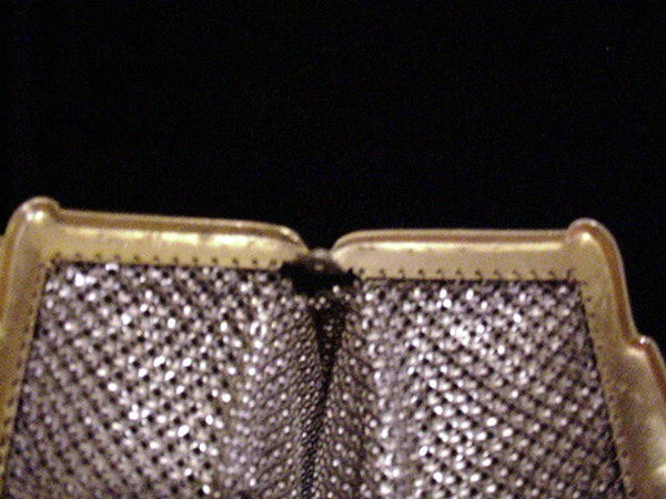 Antique Mandalian Mesh Purse Vintage Enamel Flapper Art Deco Bag