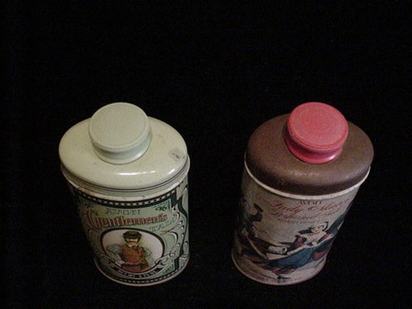 Vintage Avon Powder Tin His And Hers Set Of 2 Tins Excellent Condition