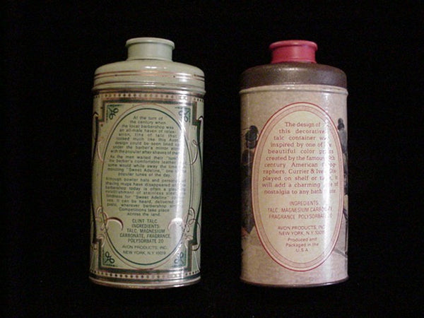 Vintage Avon Powder Tin His And Hers Set Of 2 Tins Excellent Condition