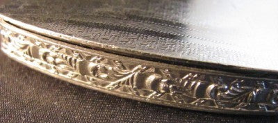 Vintage Silver Compact Dance Purse 1910 Wristlet Powder Compact Purse