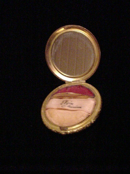 Vintage Elgin American 1930s Compact Powder & Rouge Art Deco Butterfly