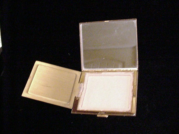 Vintage Mother Of Pearl Compact And Comb Set MOP Purse Accessories Folding Comb & Powder Compact
