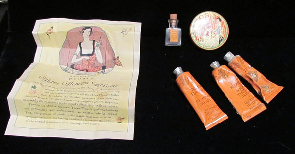 Richard Hudnut Acquaintance Powder Box Art Deco Vintage Sample Cosmetic Travel Kit 1920s Rare