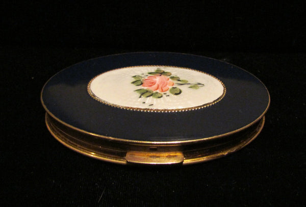 Vintage Guilloche Powder Compact Enamel Compact 1930s Art Deco