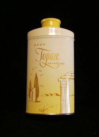 Avon Powder Tin Topaze Powder Perfumed Talcum Powder Full & Unused