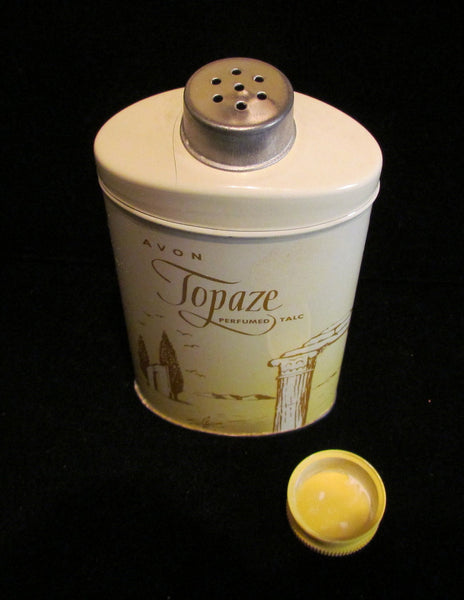 Avon Powder Tin Topaze Powder Perfumed Talcum Powder Full & Unused