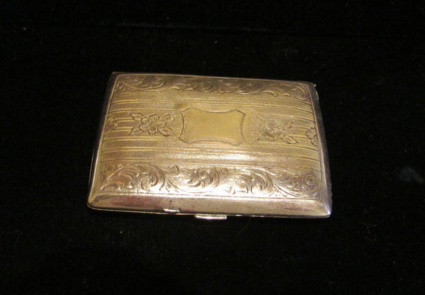 Antique Coin & Powder Compact Purse 1900's Silver Victorian
