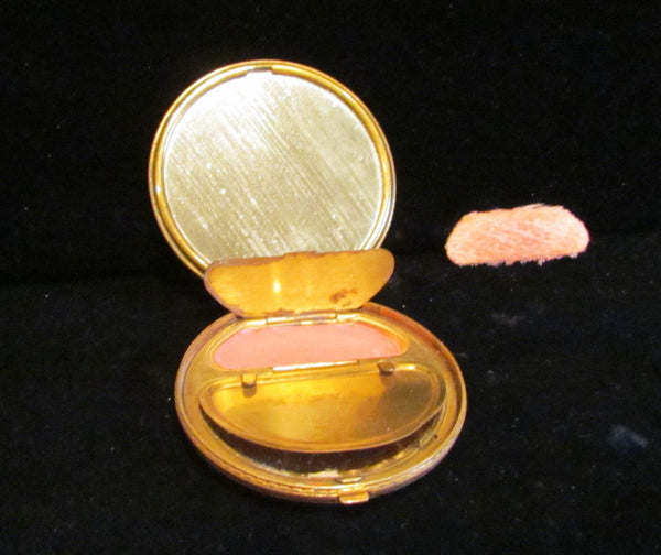 1930s Foster Guilloche Powder Mirror And Rouge Compact