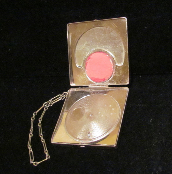 Vintage Guilloche Compact Purse 1920's Engine Turned Wristlet Purse