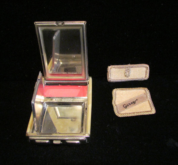1930s Girey Cameo Portrait Compact Vintage Powder Rouge And Mirror Mint Condition