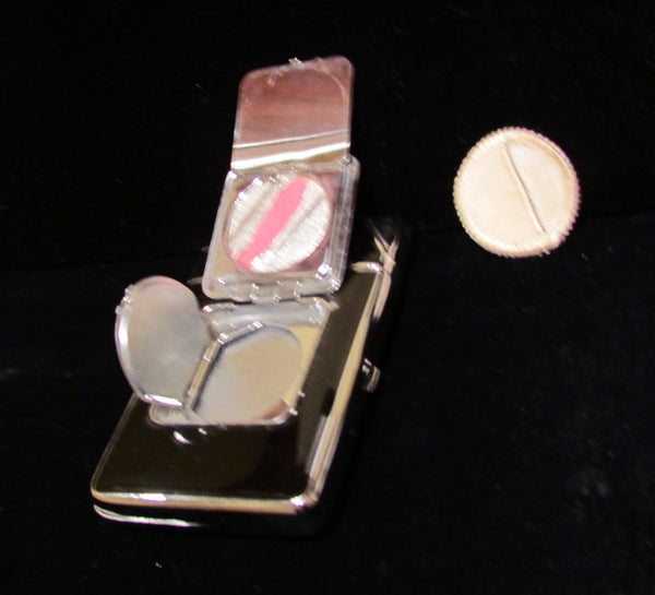 Vintage Marathon Compact Cigarette Case Lighter Black Enamel Working