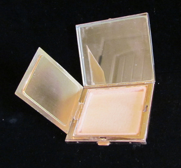 1940's Mother Of Pearl Powder Mirror Compact MOP