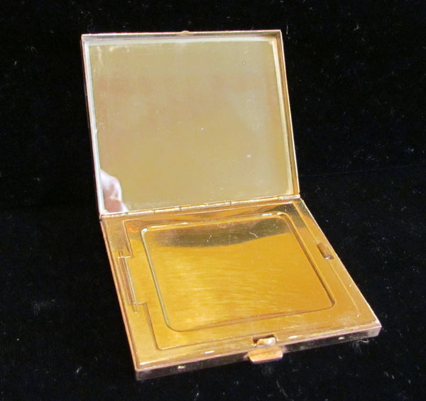 1940's Mother Of Pearl Powder Mirror Compact MOP