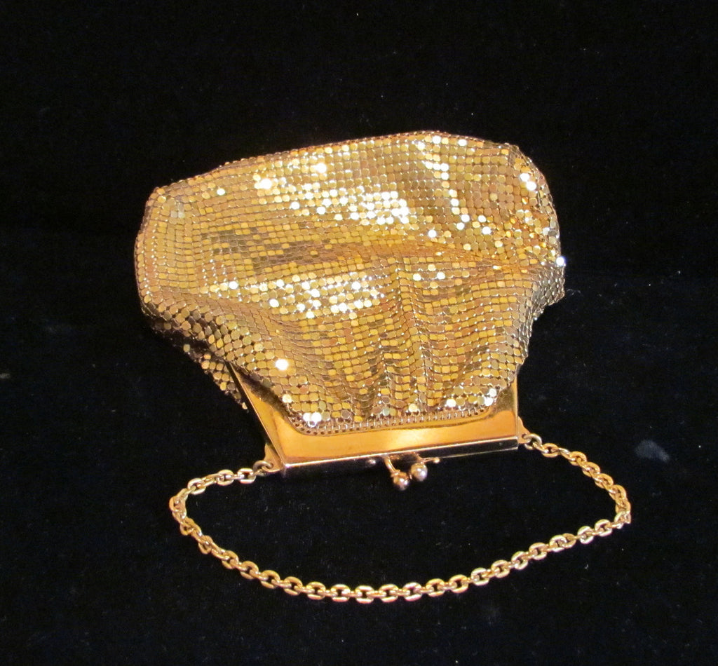 Whiting And Davis Gold Mesh Purse 1930s Handbag Wedding Purse Bridal Bag