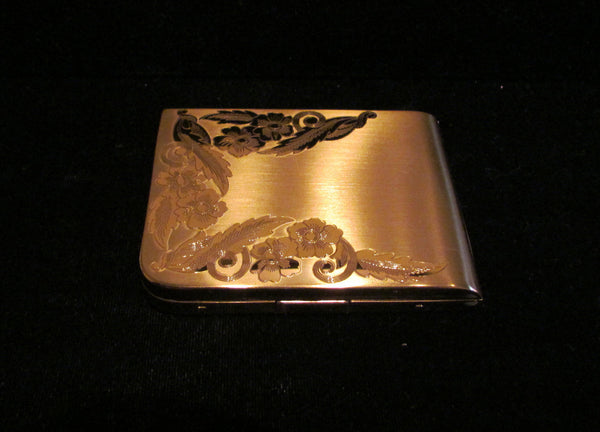1940s Elgin American Gold Compact Unused In The Original Box