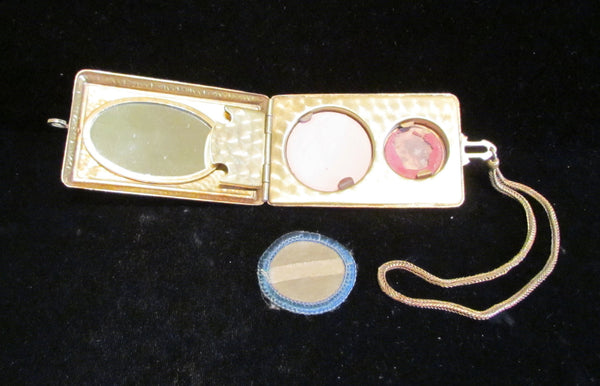 Evans Compact 1910s Dance Purse Powder Mirror And Rouge Wristlet