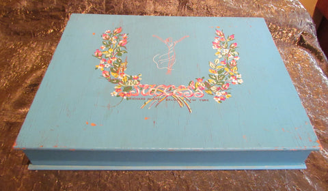 Vintage Richard Hudnut Laptop Desk Slant Top Writing Desk Art Deco Wooden Storage