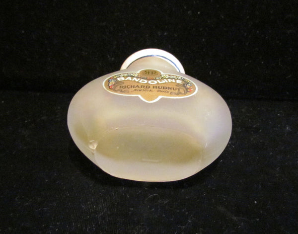 Richard Hudnut Perfume Bottle 1920's Bandoline Frosted Or Satin Glass Bottle Rare