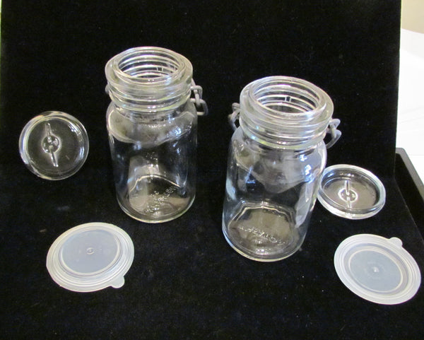 Vintage Mason Jars Wheaton Glass Storage Canning Jars 1970's Mason Food Jars Excellent Condition