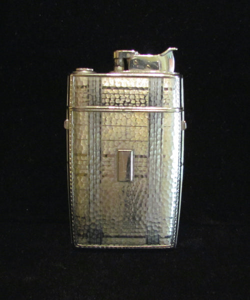 Evans Trig-A-Lite Case Lighter Vintage Cigarette Case 1940's Art Deco Combo Case Lighter Working Condition