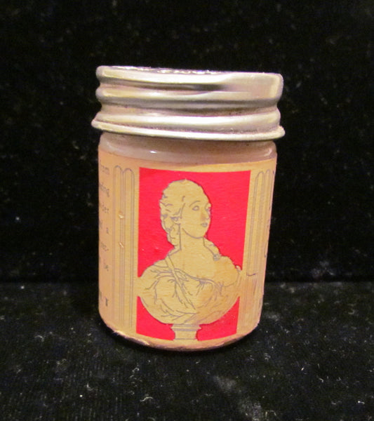 1920s Milk Glass Jar Richard Hudnut Du Barry Perfume Bottle Unused