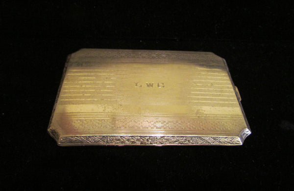Antique EAM Cigarette Case Card Case Silver 1910 Edwardian