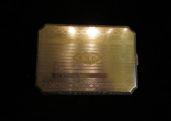 Antique EAM Cigarette Case Card Case Silver 1910 Edwardian