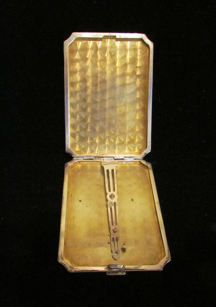 Antique EAM Cigarette Case Card Case Silver 1910 Edwardian