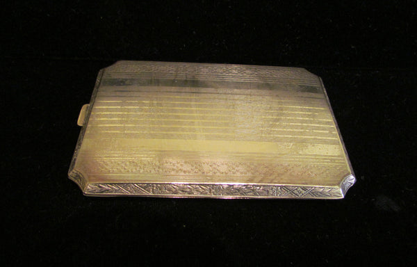 Antique EAM Cigarette Case Card Case Silver 1910 Edwardian