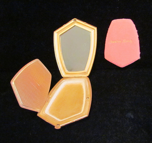 1940s American Beauty Powder Mirror Compact Art Deco Floral Fantastic Condition