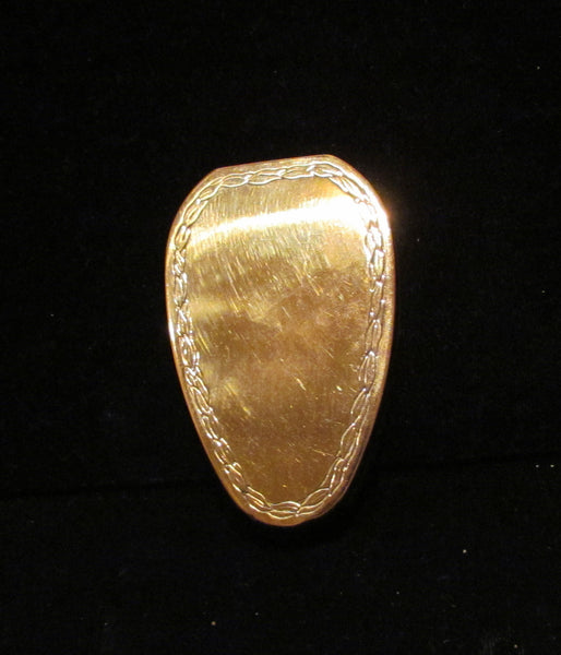 1917 Karess Woodworth Compact Vintage Powder Rouge Mirror Compact Fiancee Compact