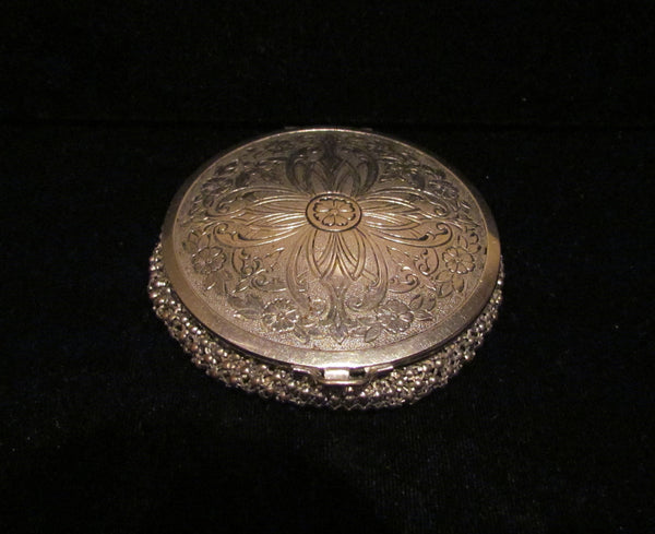 1930's Evans Silver Mesh Powder And Mirror Compact Rare