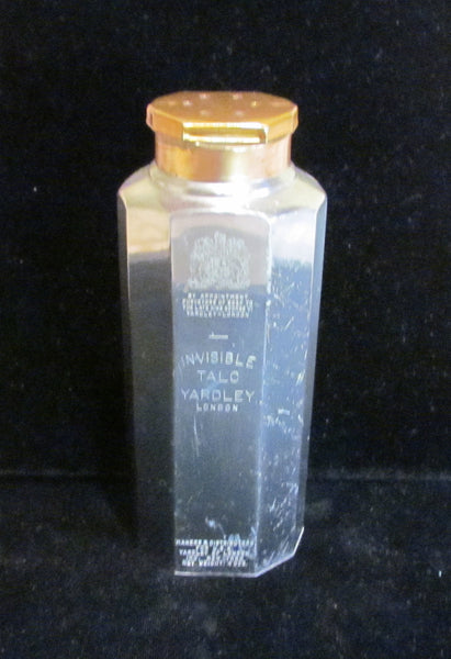 Art Deco Yardley Powder Tin Invisible Talcum Powder Vintage Silver Powder Container Full & Unused