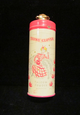Yanky Clover Richard Hudnut Powder Tin Vintage 1930's Perfume Powder Full & Unused